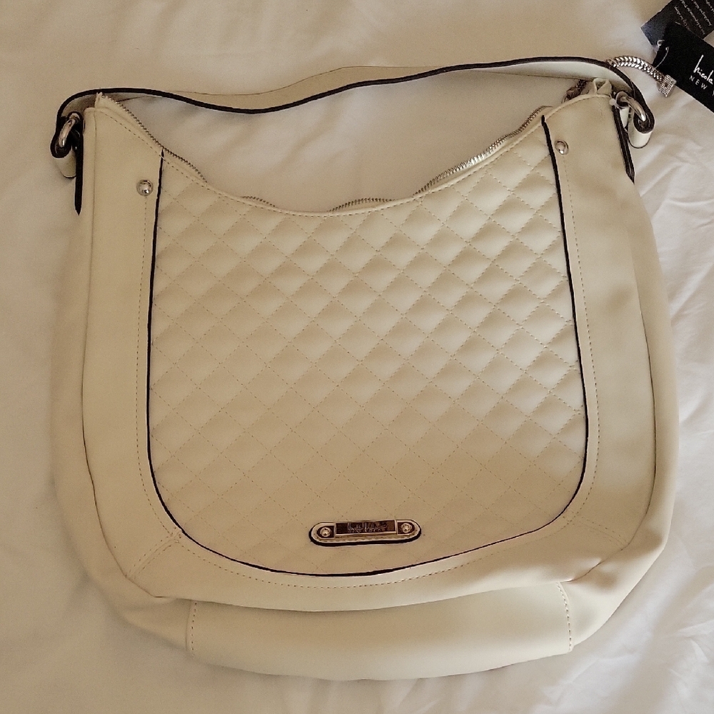 Cream Quilted Women's Bag